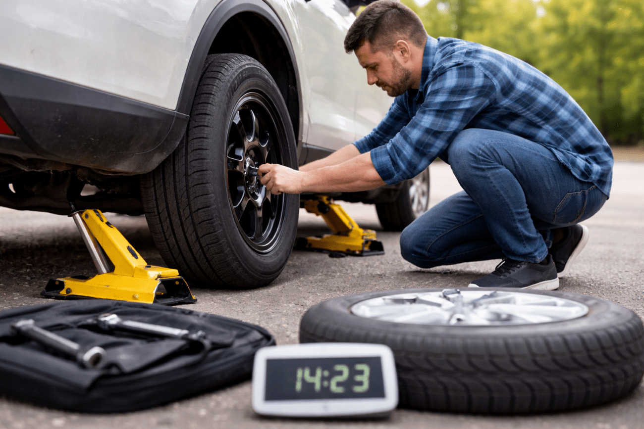 how long does it take to change a tire